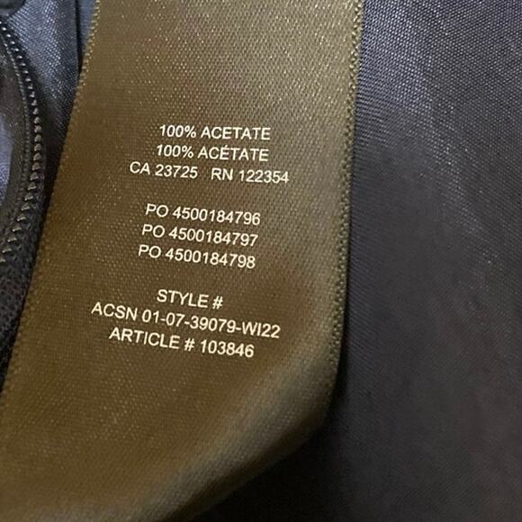 NEW Aritzia Babaton Women's Blue Silky Satin Side Zip Mini Slip Pencil Skirt 0 - Picture 5 of 5